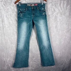 Seven For All Mankind Jeans Rhinestone Bootcut Jeans Women’s Size 28 Blue Denim